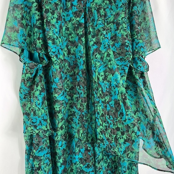 Maggie Barnes maxi length flutter sleeve dress Sz 34W - Picture 4 of 11